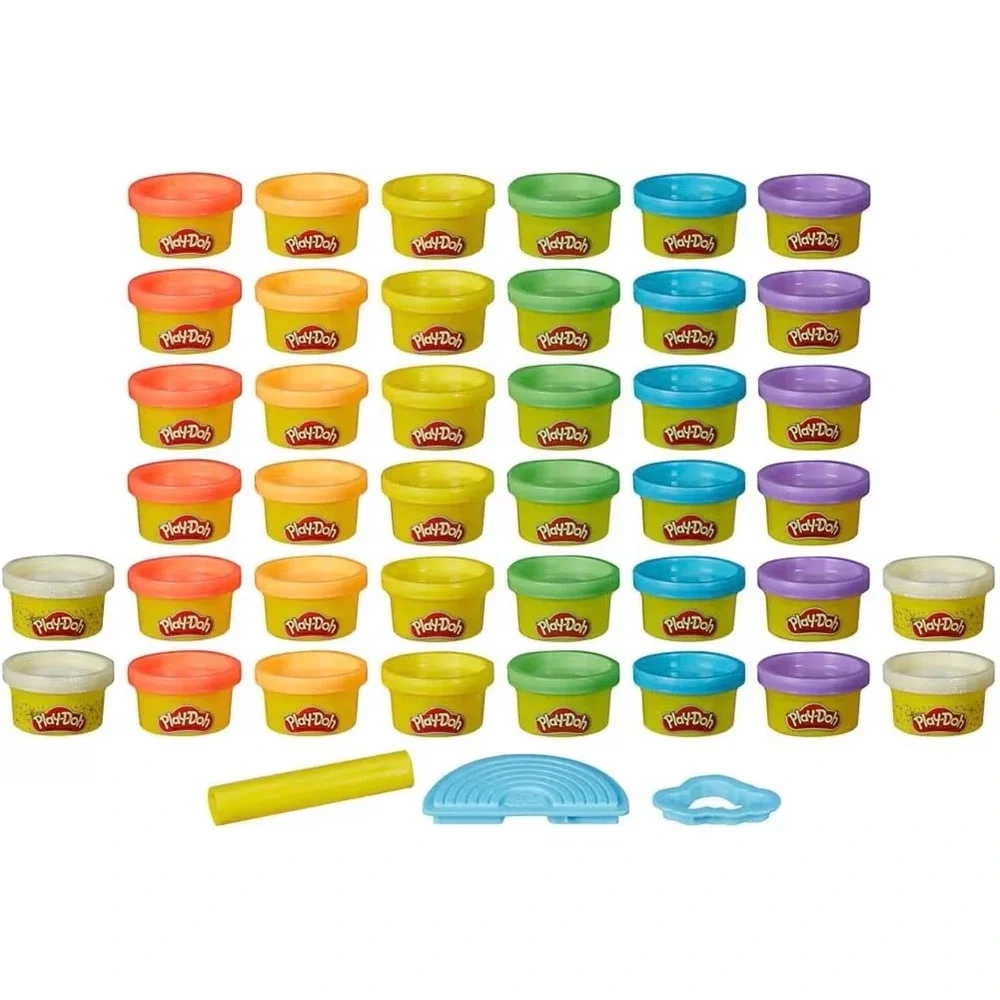 Play-Doh Rainbow 40-Pack Case of Colors Non-Toxic Modeling Compound